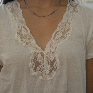 White Lace Tee from Urban Outfitters
